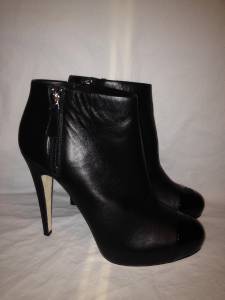 chanel patent boots