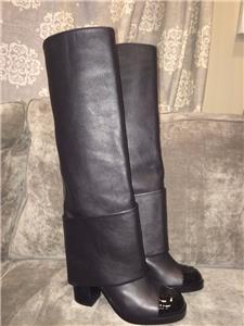 chanel fold over boots