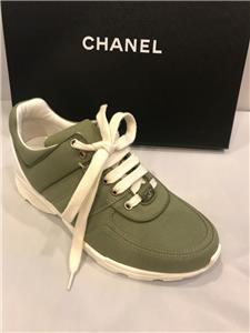 chanel green shoes