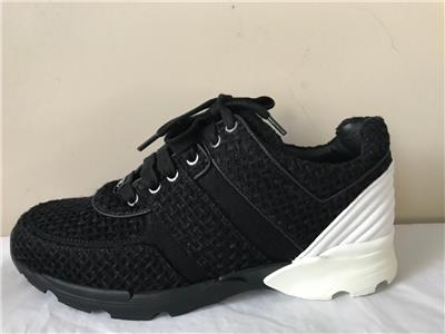 black & white chanel sneakers