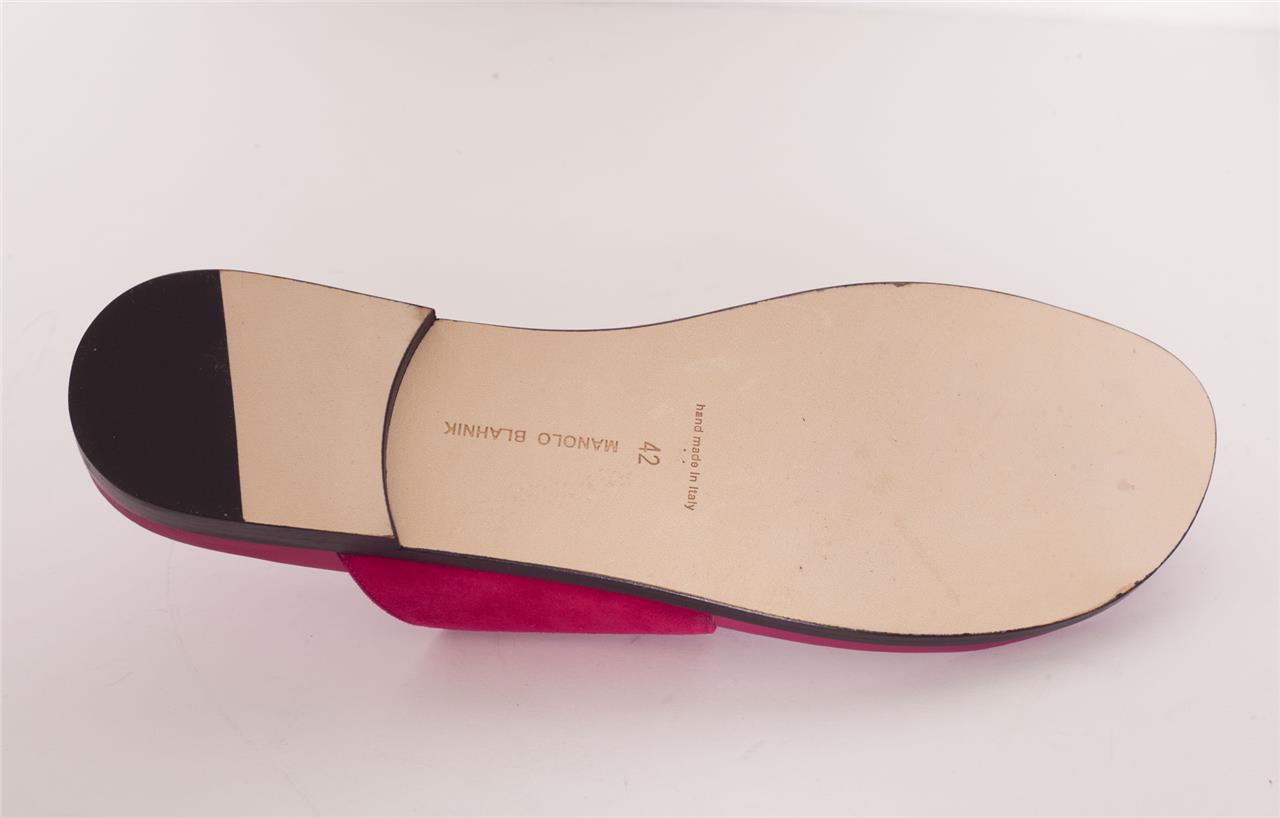 MANOLO BLAHNIK Raspberry Pink STURONE Suede gold Buckle Buckle Buckle Flat Sandals 12-42 NEW 3c4a82 MANOLO BLAHNIK Raspberry Pink STURONE Suede gold Buckle Buckle Buckle Flat Sandals 12-42 NEW 3c4a82
