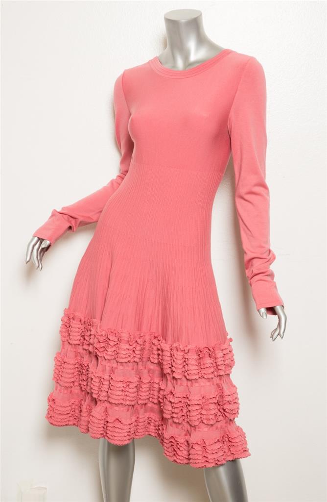 alaia pink dress Turtleneck maxi dress in pink - Alaia