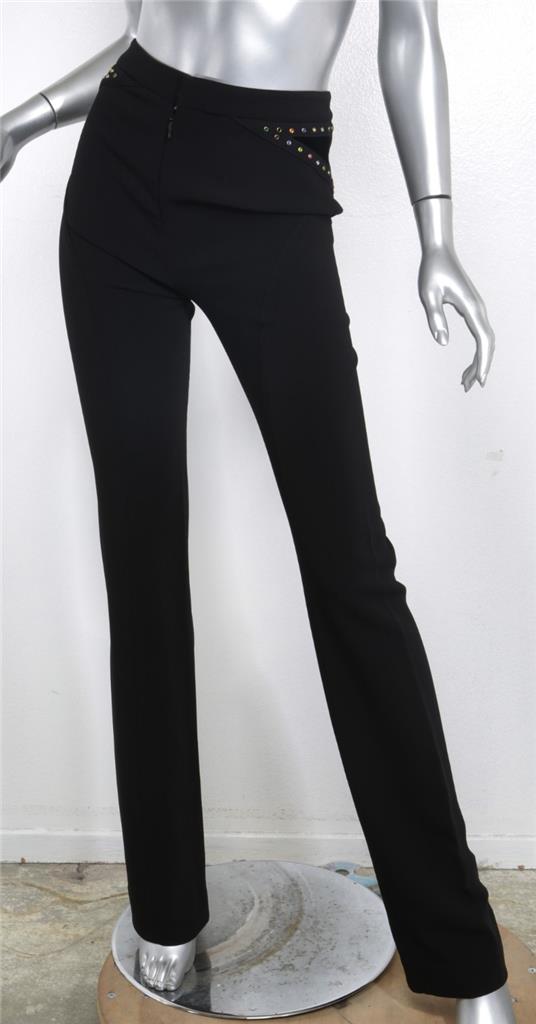 パンツ ROBERTO CAVALLI Women Straight Pants UWT201 OQN97 09231 Oran High-waist bootcut trousers in Black for Women | Roberto