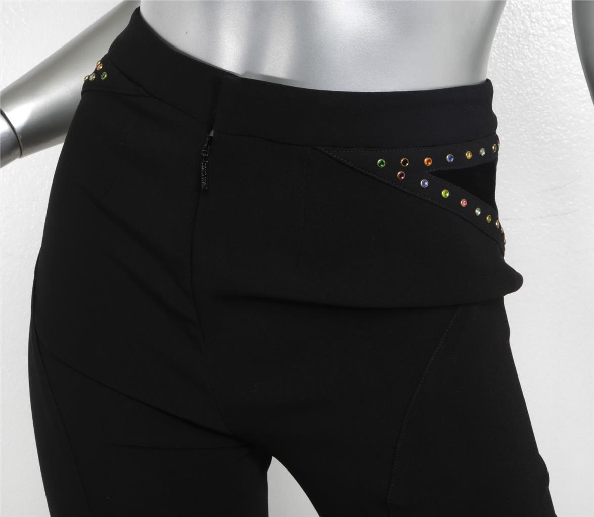 パンツ ROBERTO CAVALLI Women Straight Pants UWT201 OQN97 09231 Oran $795 Roberto Cavalli Black Straight Leg Pants Women's size