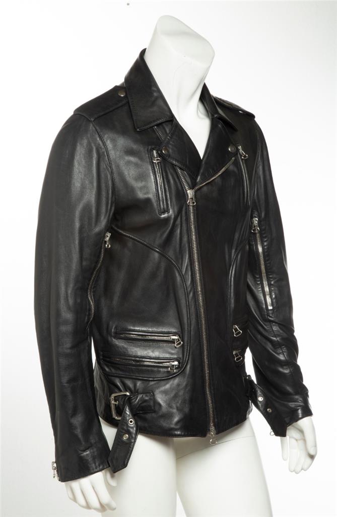 BALMAIN Leather Jacket ラムレザー Mサイズ Balmain Homme Biker Leather Jacket Size M 48 | eBay