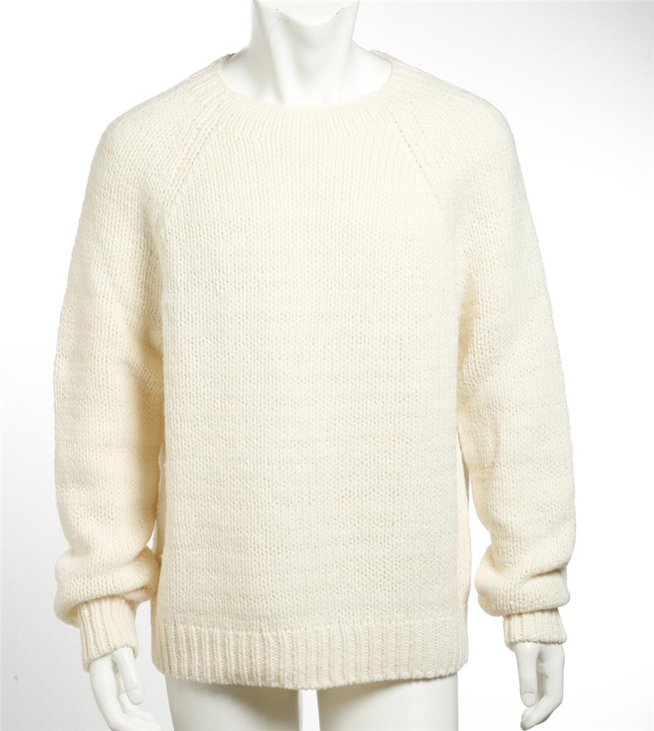 cream crew neck sweater mens
