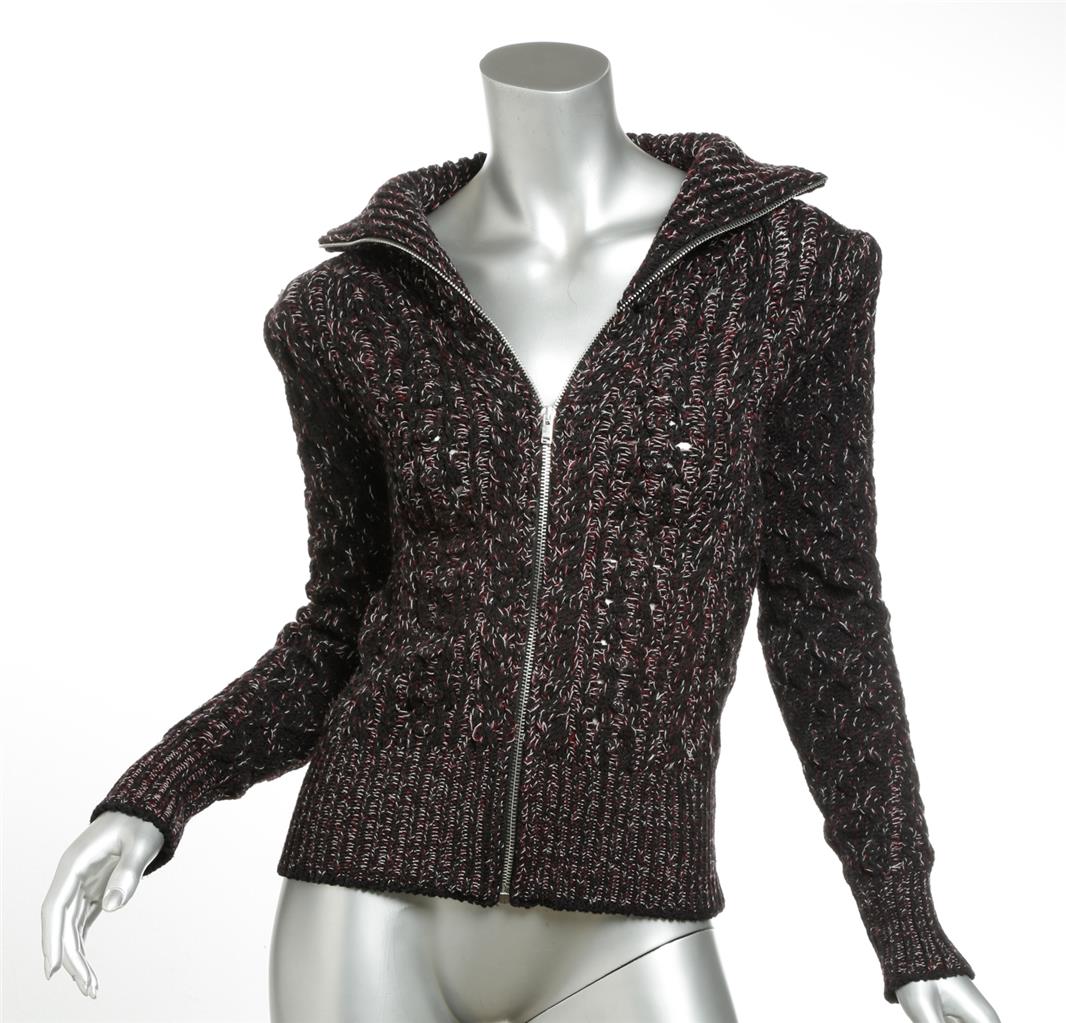 black zipper sweater womens