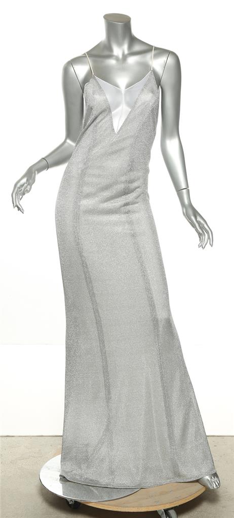 galvan silver gown