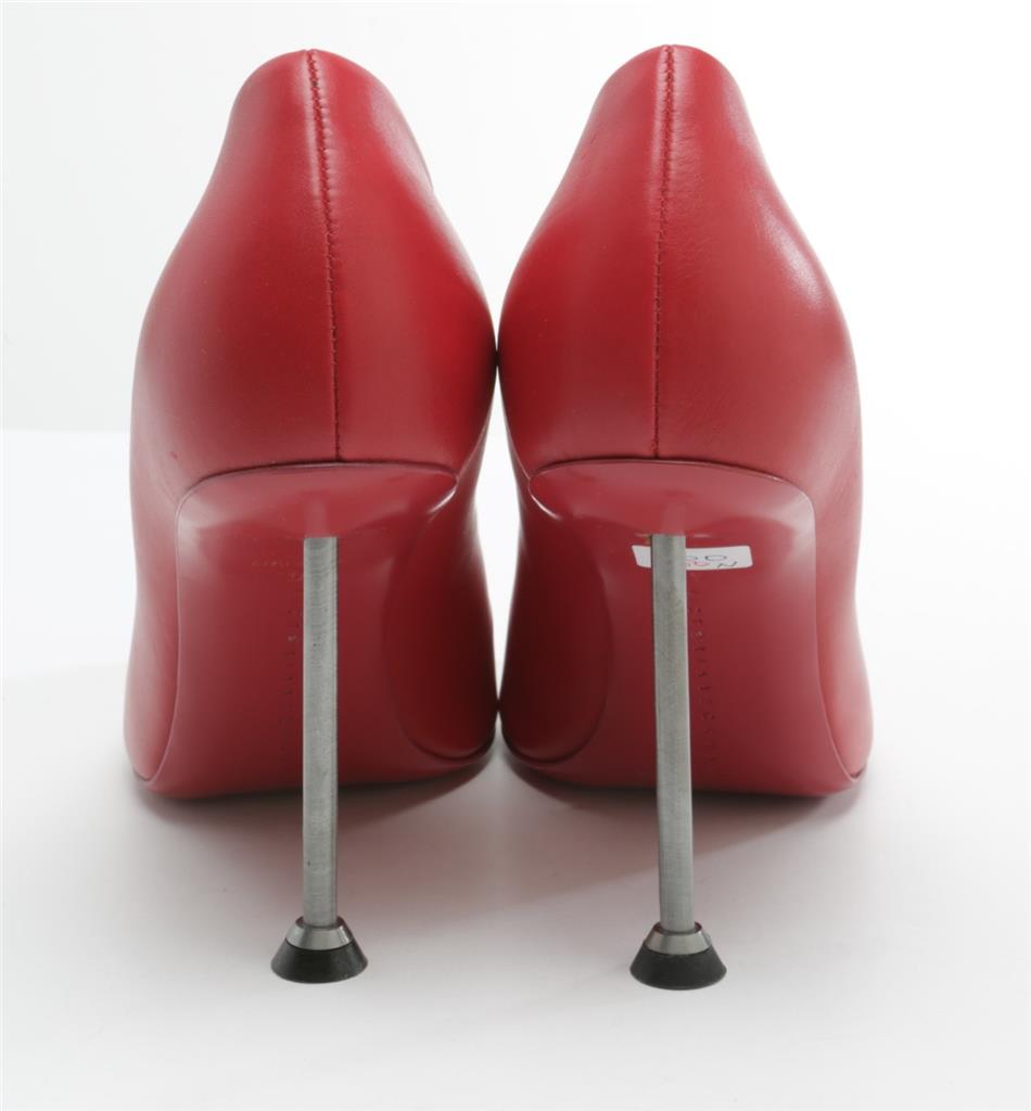 VICTORIA BECKHAM Red Leather Stiletto High Heels Pump Ankle