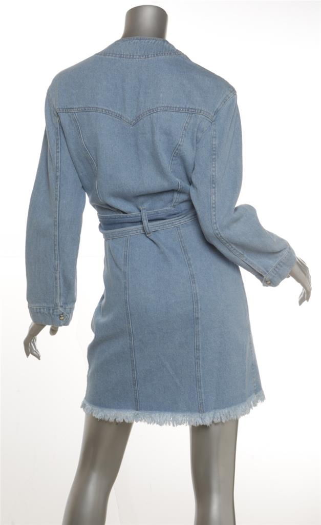 nanushka denim dress Nanushka + Nuria White Denim Mini Dress