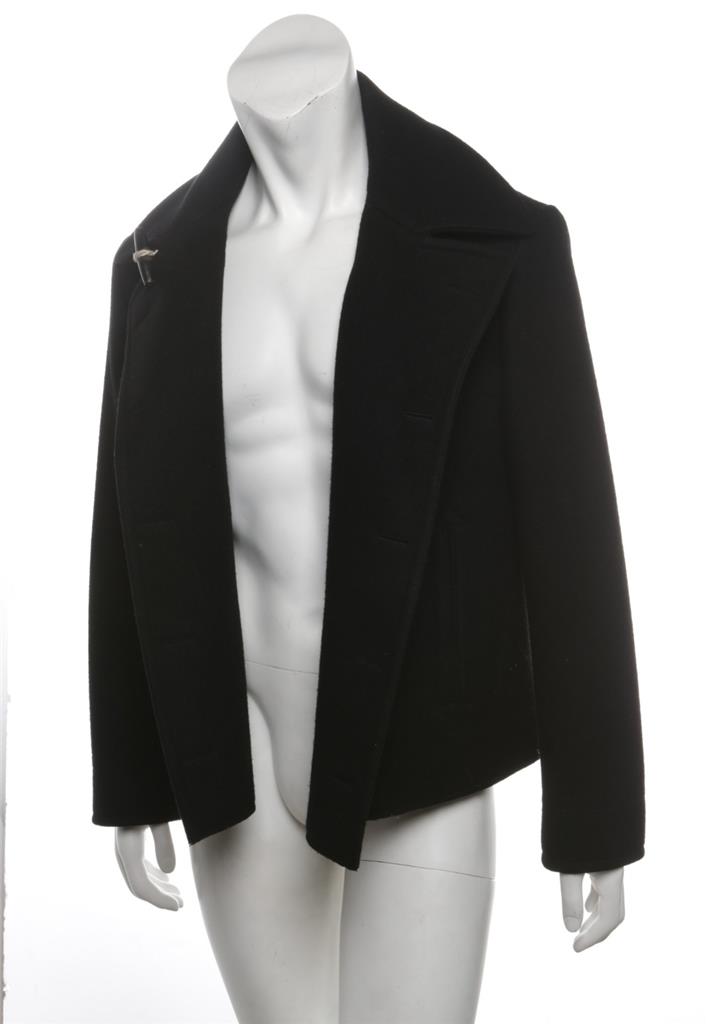 MAISON MARTIN MARGIELA Black Wool Double-Breasted Jacket Pea
