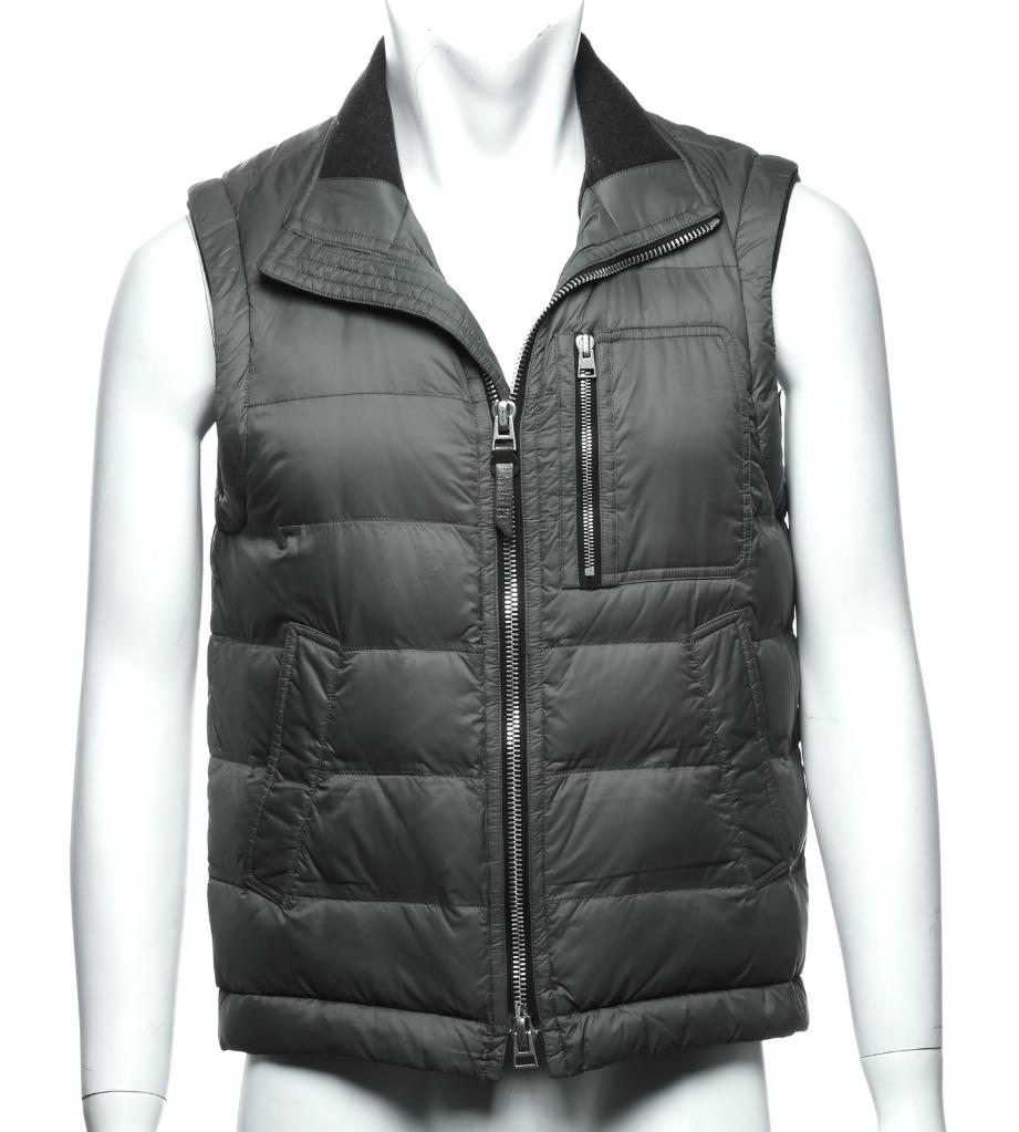 double zip reverse puffy vest. / 46