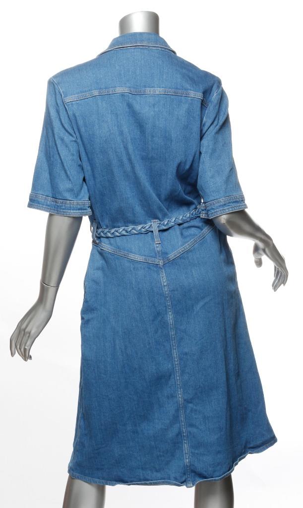 M.I.H. JEANS Jean Dress Womens Blue Denim Belted Knee-Length