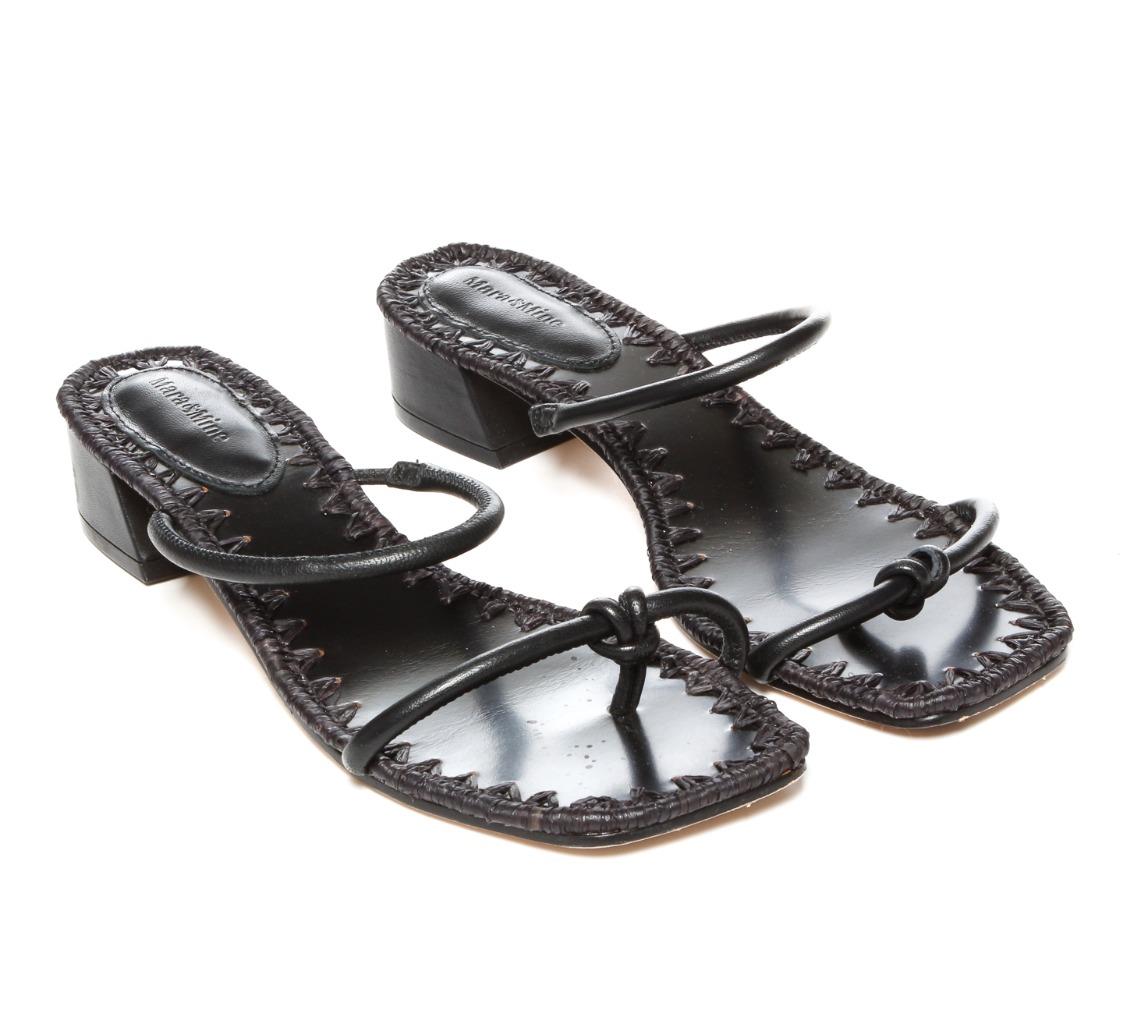 black box heel sandals