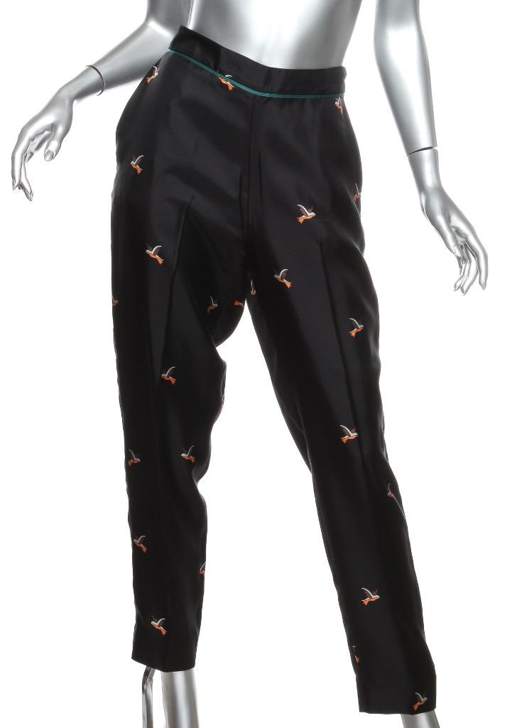 パンツ Victoria Beckham 'Side Panel' pants Contrast Waistband Trousers in Black – Victoria Beckham Inc