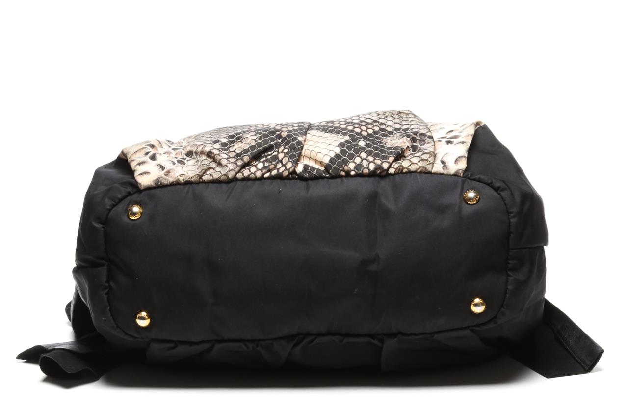 Prada top snakeskin purse