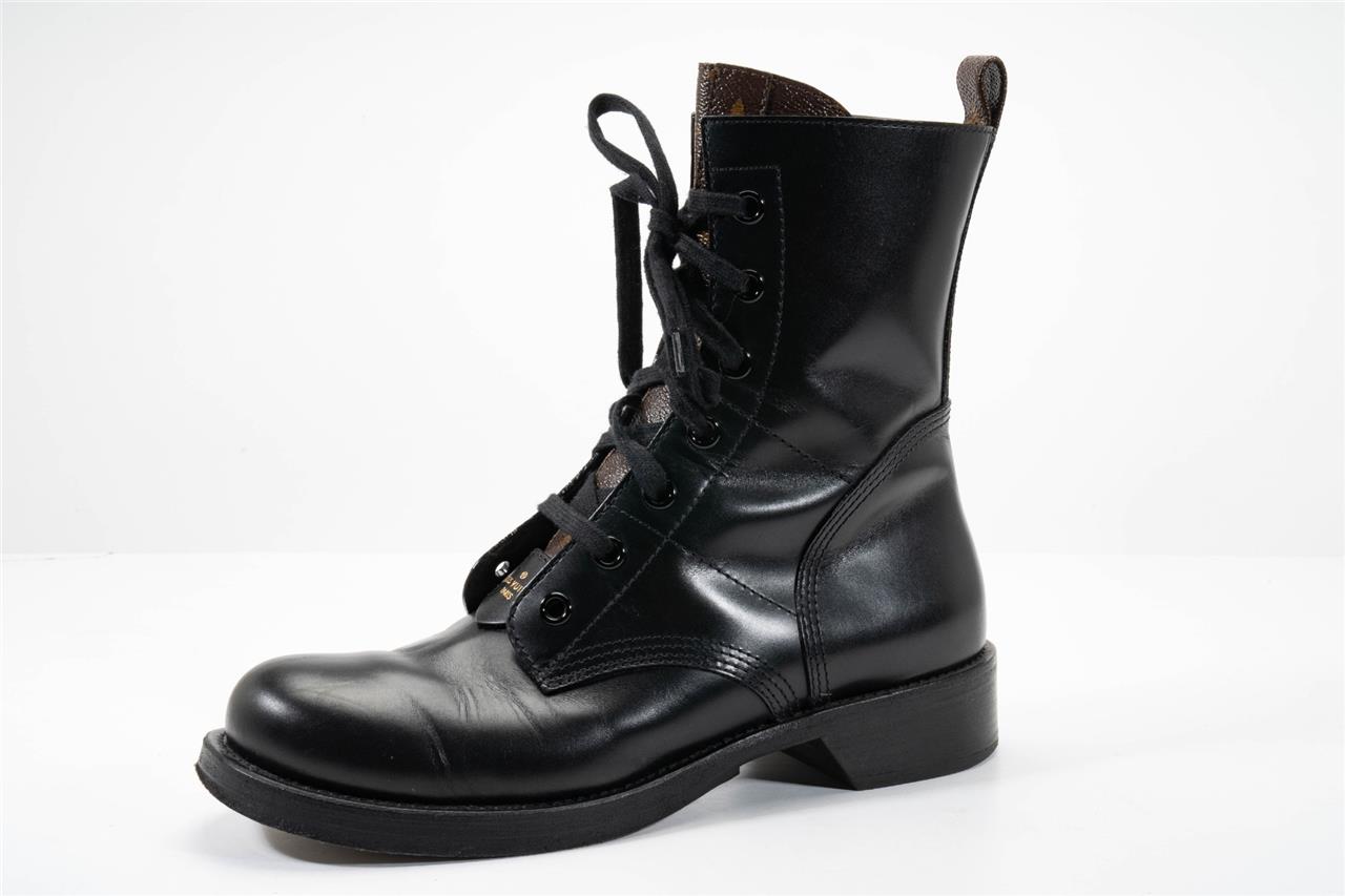 靴 vintage Louis vuitton leather shosesize8 RARE LOUIS VUITTON Mens Sneaker Brown Leather RED Shoes LV