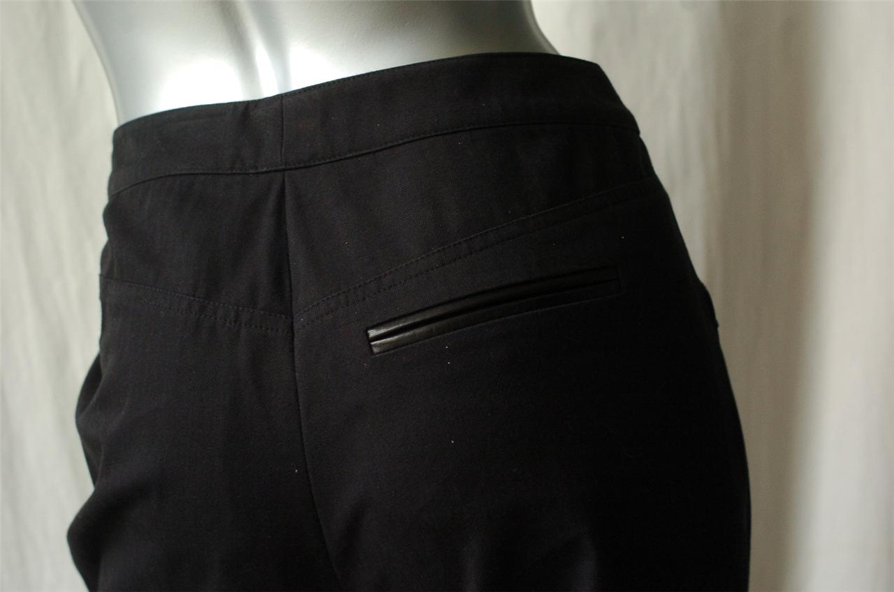 CHRISTIAN DIOR BOUTIQUE Black Buckle Leg Pants Slacks 8 | eBay