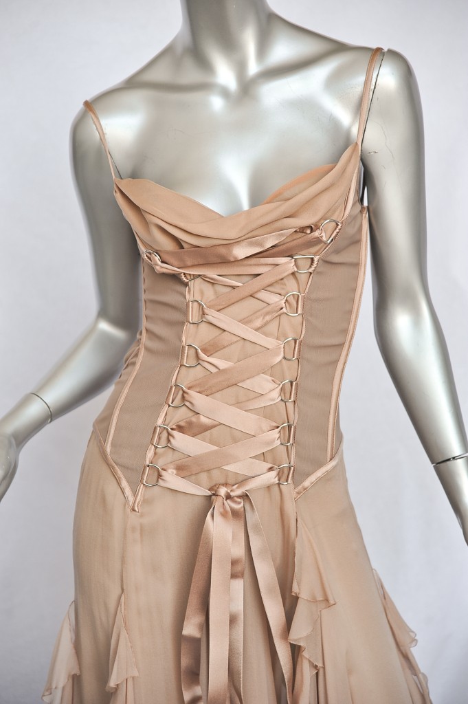 VERSACE Nude Corset Long Gown Dress*MUSEUM PIECE*RED CARPET-HALL OF ...