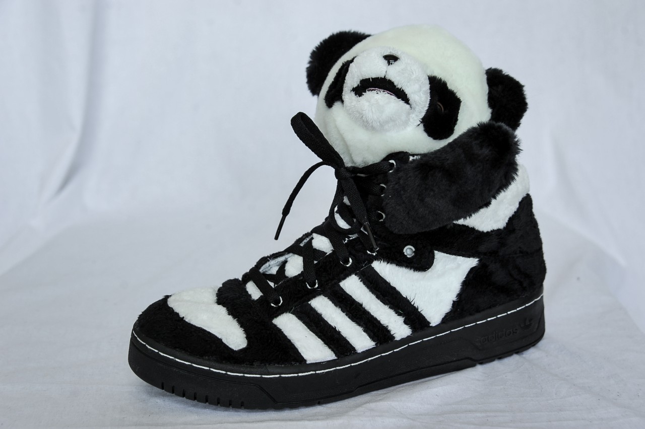 JEREMY SCOTT ADIDAS Mens Panda Teddy Bear Wing High-Top Sneaker Shoe 11 ...