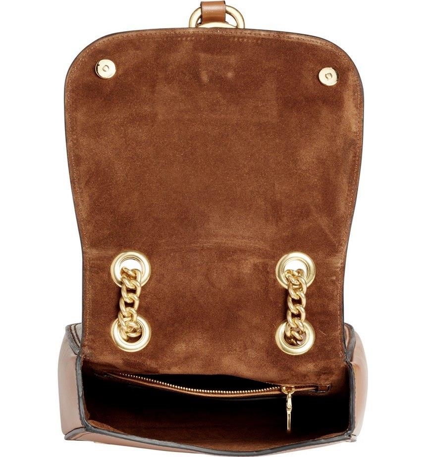 Miu Aw16 Current Brandy Dahlia Tan Brown Leather Shoulder Item 162 1468 Er 092316