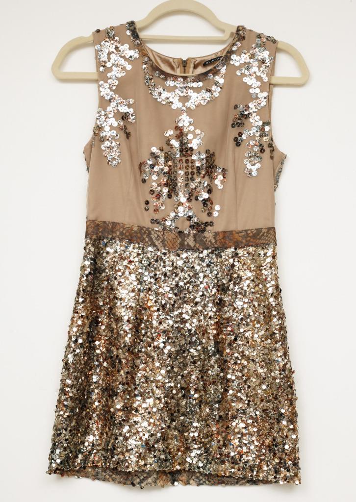 tahari gold sequin dress Colette by Daphne CL8425 Long Sequin Formal Prom Dress