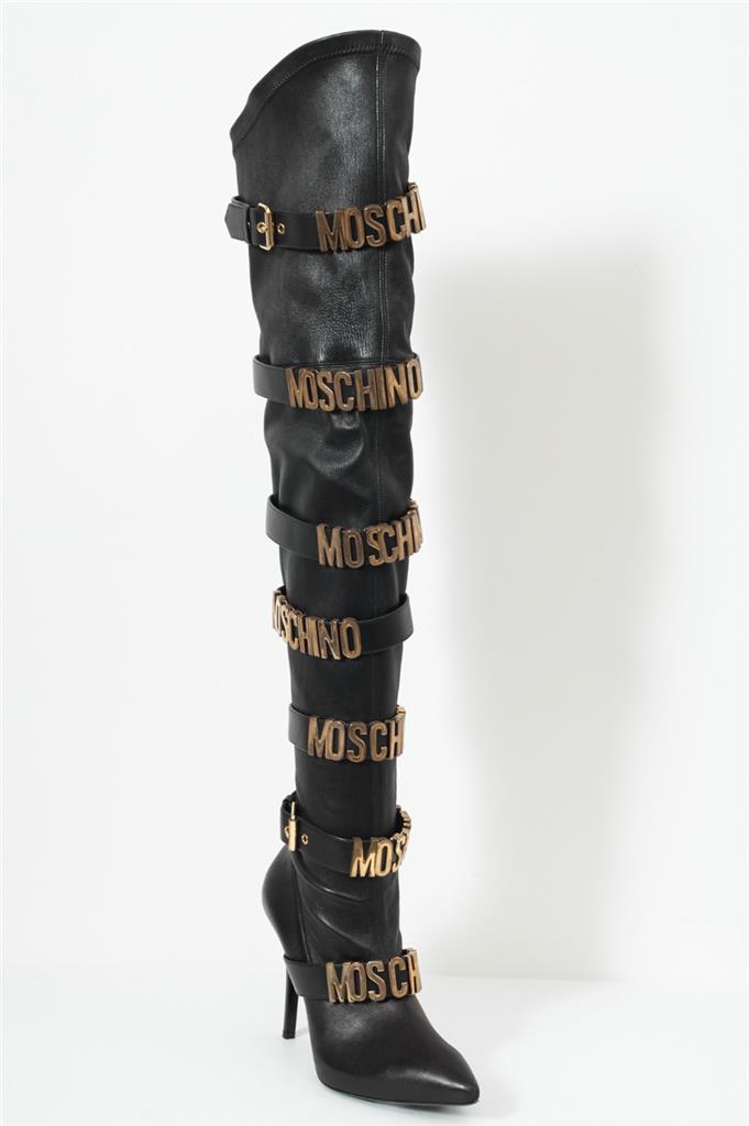 moschino over the knee boots
