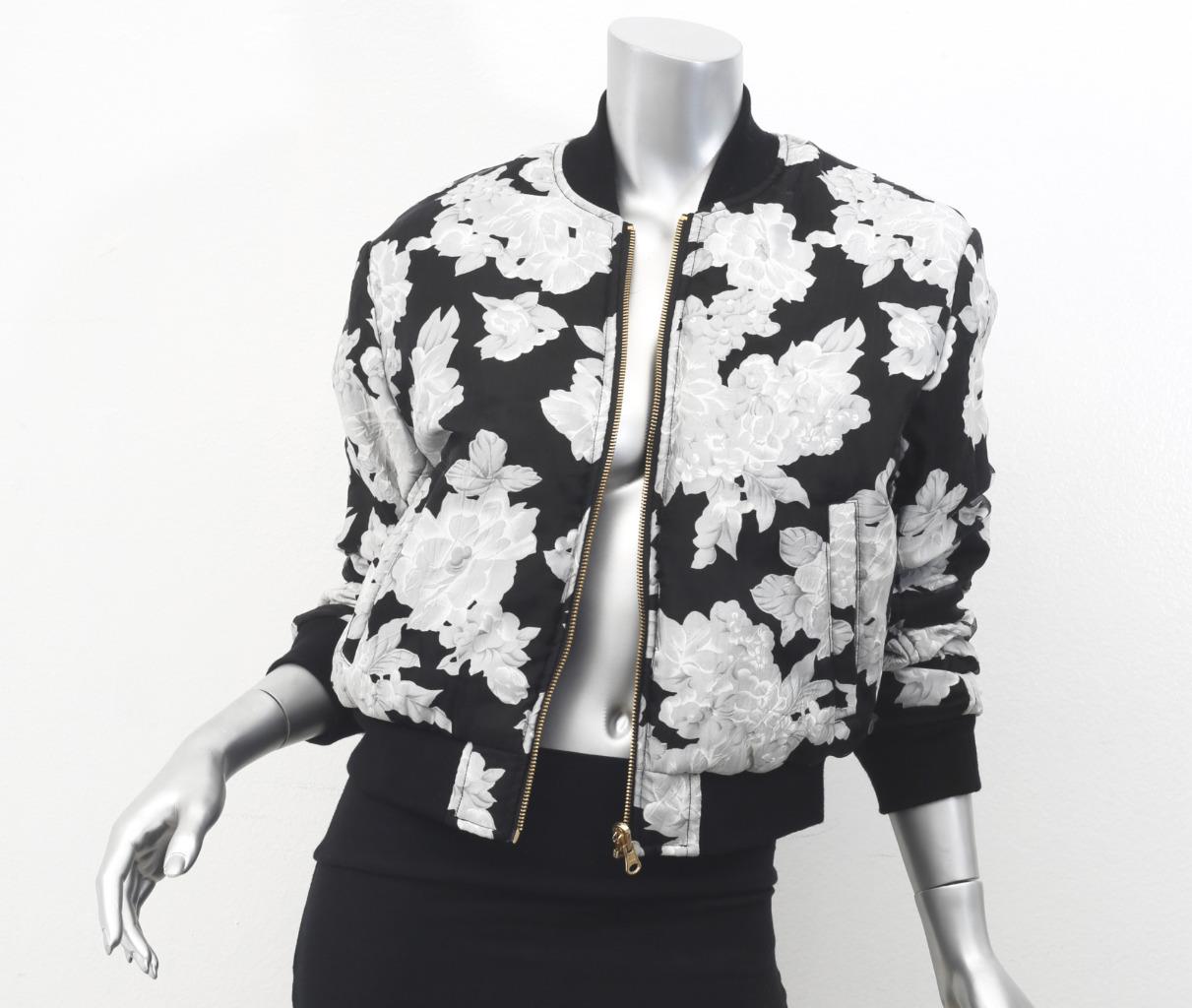 white floral bomber jacket
