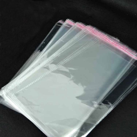100 x Self Adhesive Self Seal Cellophane Cello Clear Plastic Bags 20 cm ...