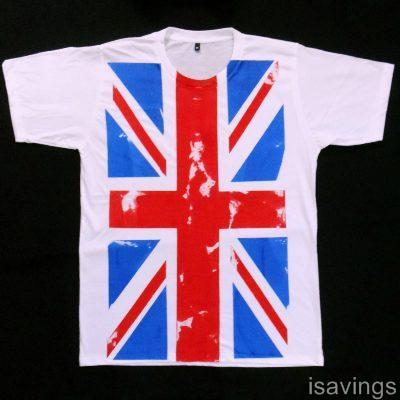 UK FLAG T-shirt, British Union Jack PUNK ROCK, Cotton Sizes S M & L ...