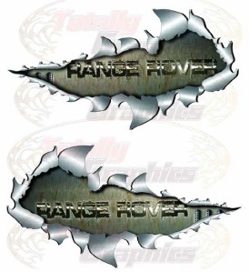 Single Metal Rip Torn Open V8 Sticker Land Rover 4X4 Off Road Truck