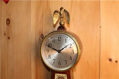 Vintage Seth Thomas Brookfield Electric Chime Banjo Clock For