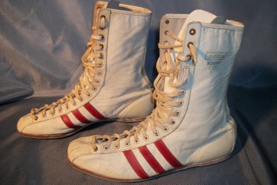 Vintage Adidas High Top Boxing Boot Wrestling Germany Leather Shoes 11 ...