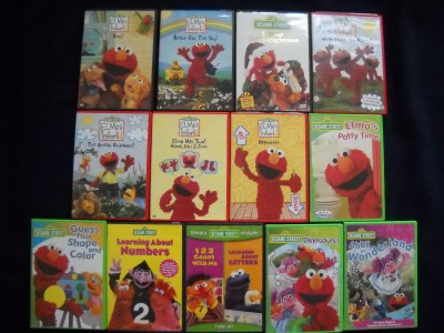 BIG LOT 13 SESAME STREET DVDS~8 ARE ELMO~EUC | eBay