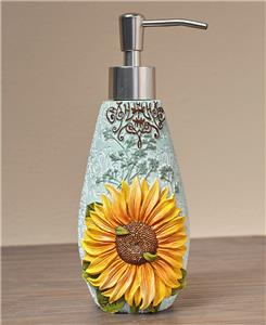 Country Sunflower Soap Lotion Pump Bathroom Bath Decor Ebay