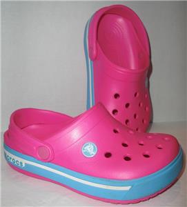 crocs with white stripe