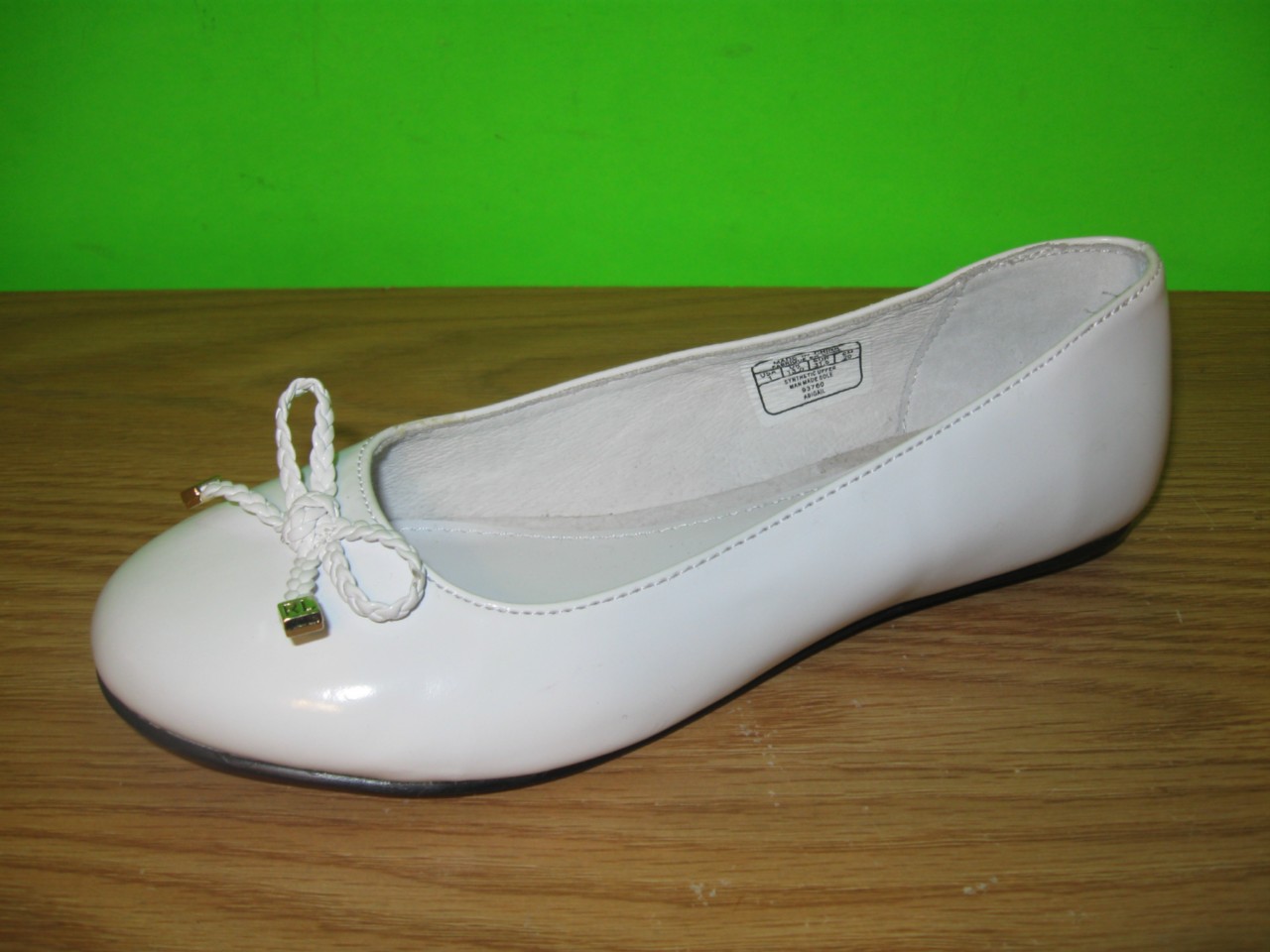 New POLO RALPH LAUREN White Ballet Dress Flats Shoes Kids Girls 13 & 1 ...