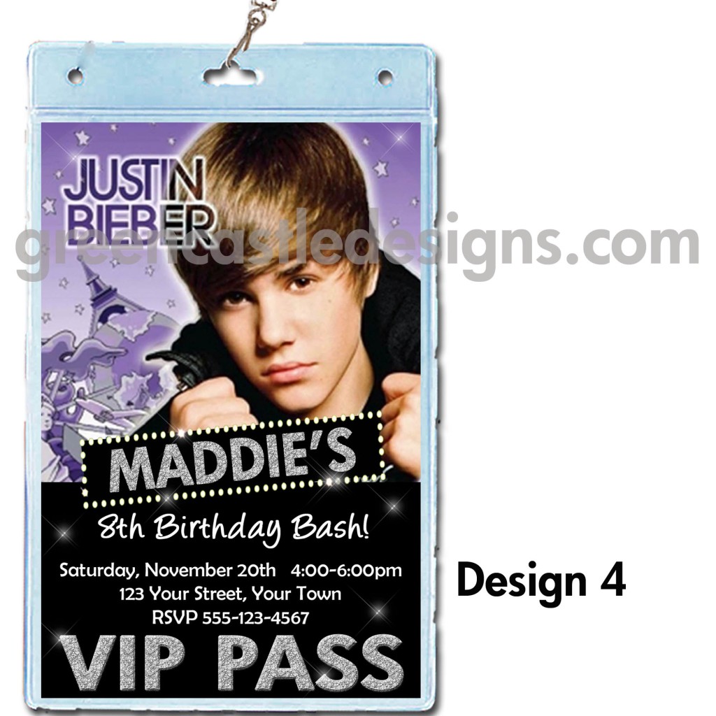 Justin Bieber Bday Invitations 9