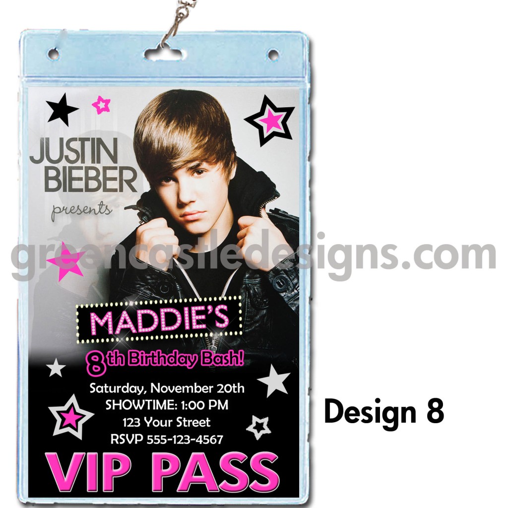 Justin Bieber Bday Invitations 3