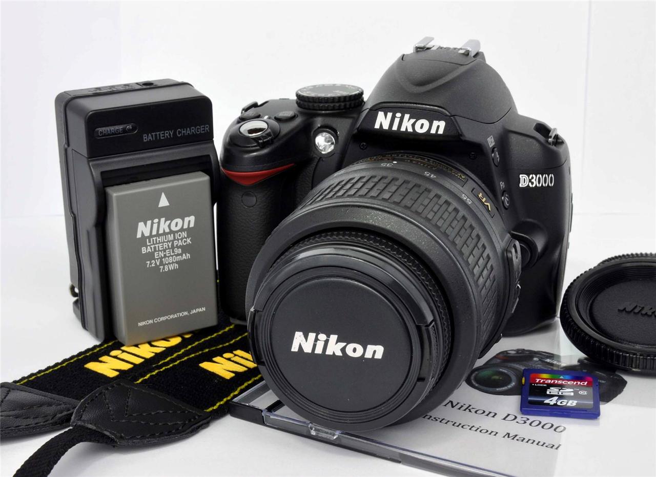 Nikon D3000 10.2 MP Digital DSLR Camera Kit w/AF-S VR 18-55mm 3.5-5.6G