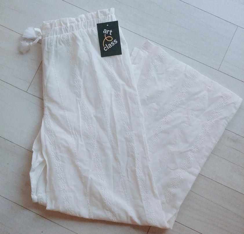 White Paste Cotton Pants, BOTTOMS