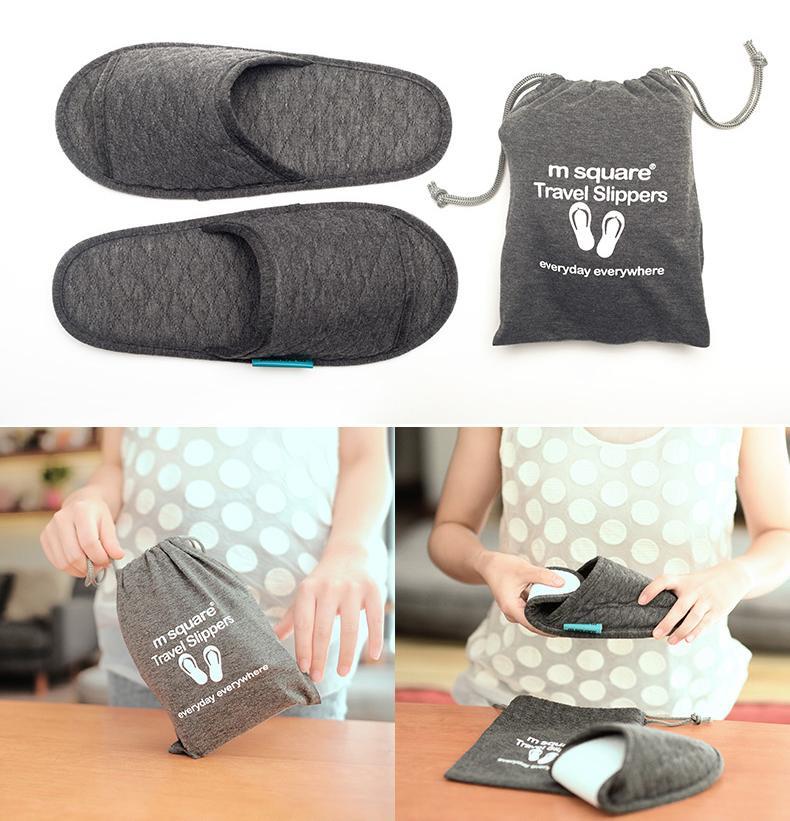 foldable slippers in a bag