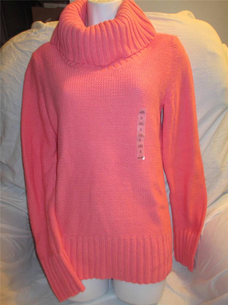 Old Navy Cowl Neck Sweater Sz S,M,L~Cotton Blend Warm Spring Color ...