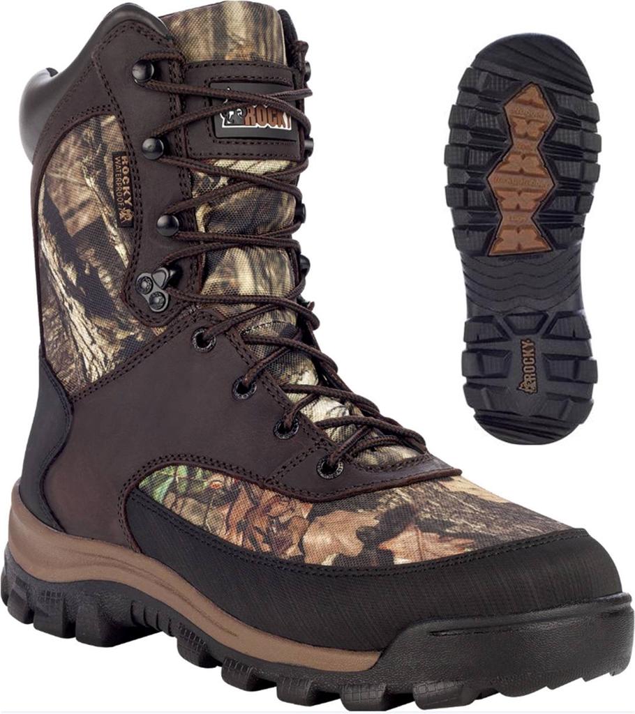 New Men's Rocky Core Waterproof Insulated Leather Outdoor Hunting Boot ...