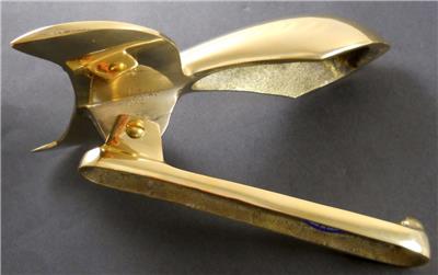 Solid Brass Whale Tail Doorknocker Nautical Door Knocker Ocean Sea