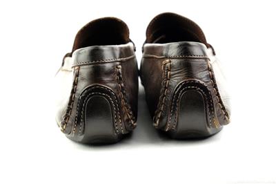 Tremp Loafers TREMP Brown Leather Driving Penny Loafers Shoes Made in  main image 3
