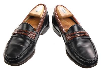 Allen Edmonds Sz 10. 5 C Newcomb Loafers Cognac Leather Woven Accents USA Men\'s Allen Edmonds | Shoes | Allen Edmonds Newcomb Loafers Mens  main image 3