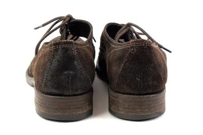 Lightly worn, handmade in Portugal John Varvatos JOHN VARVATOS Brown Suede Leather Wingtip Brogue Oxford  main image 2