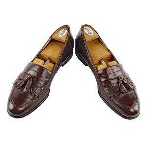 BALLY VIGO Dark Brown Buttery Leather Tassel Kiltie Loafers  display picture 3