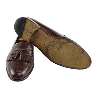 BALLY VIGO Dark Brown Buttery Leather Tassel Kiltie Loafers 
